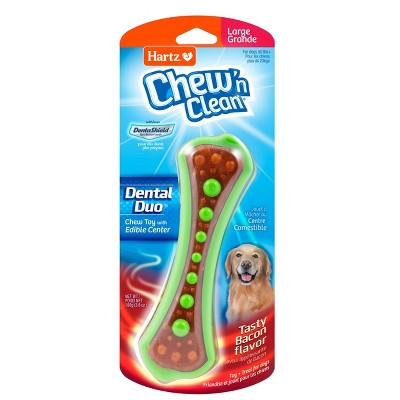 Hartz Chew'n Clean Dental Duo Large Dog Bone Toy