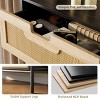 6 Drawer Dresser for Bedroom, Natural Rattan Modern Wooden Dresser,  Farmhouse Storage Cabinet Chest of Drawer for , , Living Room, Entryway - 3 of 4