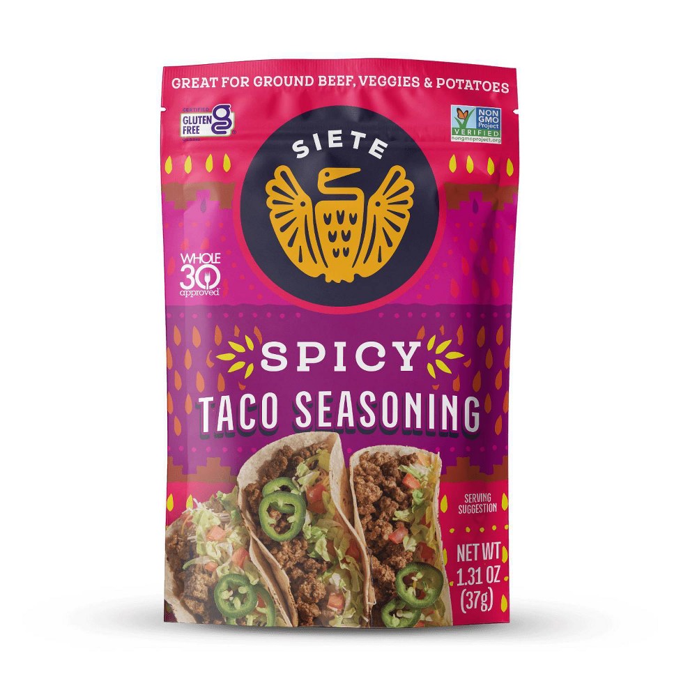 Siete Spicy Taco Seasoning - 1.31oz: Garlic, Chili Pepper, Cumin
