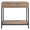 30" Quinton Foyer Table Salvage Oak - OSP Home Furnishings: Steel Frame, Drawer, Lower Shelf - 4 of 4