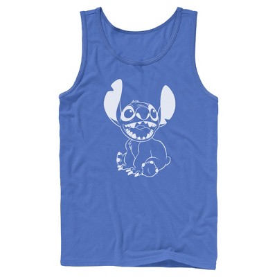 Mens Lilo & Stitch Negative Black and White Tank Top