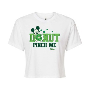 Women's - Disney - Donut Pinch Me Cropped Graphic T-Shirt - 1 of 4