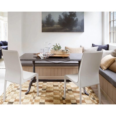 Marie Flanigan Hand-Woven Gray Geometric 3' x 5' Wool-Cotton Rug
