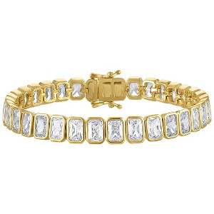 Ivy Sharpe Silver Plated Cubic Zirconia Tennis Bracelet - 1 of 2