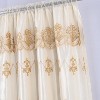 RT Designers Collection Daisy Embroidery Grommet Curtain Panel With Attached Valance 54" x 84" Beige/Gold - 4 of 4