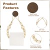 Unique Bargains Bathroom Wood Jute Rope Toilet Paper Holder 2 Pcs - 3 of 4