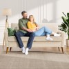 Dyonery 68 inch couple sofa corduroy sofa, modern couple sofa in living room, bedroom and office, comfortable sofa with spring pad - 3 of 4