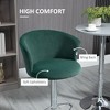 Adjustable Velvet Swivel Bar Stools Set of 2 with Footrest for Kitchen Counter, Dining Room, or Home Bar - 4 of 4