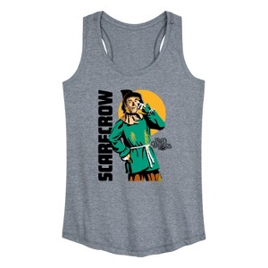 Women's Wizard of Oz Scarecrow Graphic Racerback Tank - Heather Grey - Small - 1 of 4
