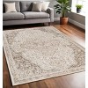 Cream And Brown Medallion Area Rug - 2 of 4