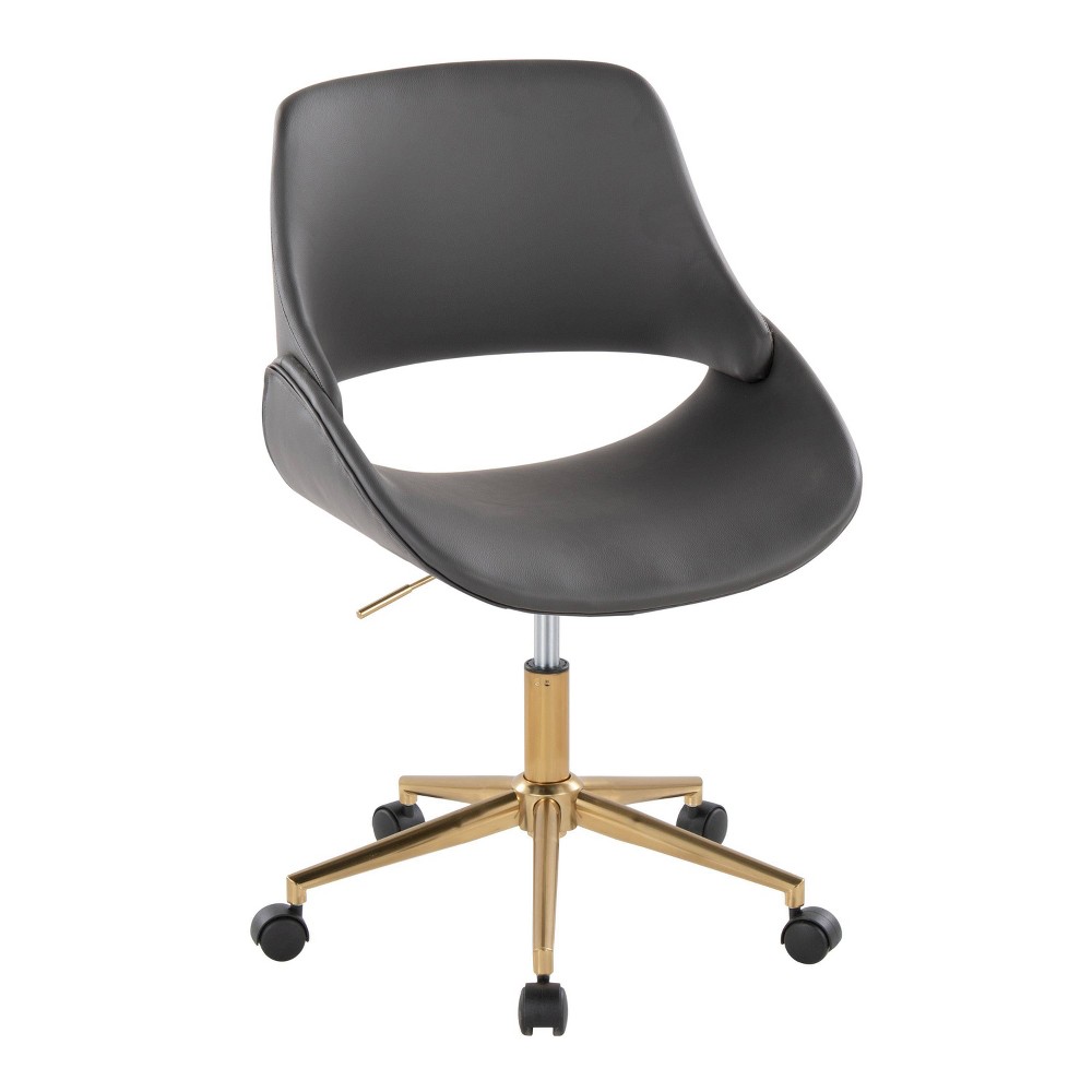 LumiSource Fabrico Office Chair Gold/Gray PU