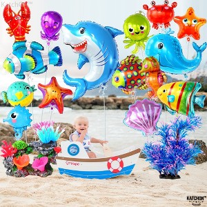 KatchOn Big Fish Balloons - 43 Inch, Pack of 15 | Ocean Animal Balloons for Under The Sea Party Decorations - 1 of 4