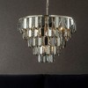 ALOADECOR Dimmable Modern Smoked Crystal Chandelier Contemporary Round Polished Nickel Pendant Light Fixture for Dining Room - 3 of 4