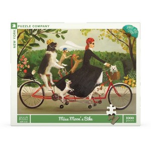 New York Puzzle Company Miss Moon's Bike 1000 Piece Puzzle - 1 of 4