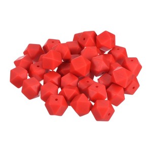 Unique Bargains DIY Keychain Necklace Jewelry Making Hexagonal Silicone Beads 30 Pcs - 1 of 4