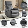 KWPZQEB 360 Degree Swivel Rocker Recliner, Recliner Chair w/ Heat & Massage, Ergonomic Rocking Chair, Glider Chair for Living Room, Multicolor - 4 of 4