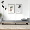 vidalXL Modern Light Gray Fabric Sofa Bed with Detachable Cushions, Plywood Frame, Comfort Foam Filling, 86.6"x35"x27.6" - 2 of 4