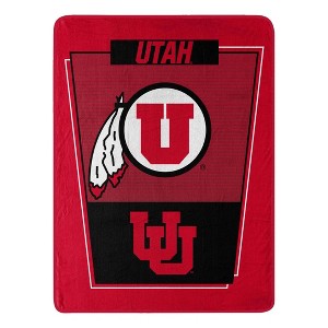 NCAA Utah Utes 46''x60'' Leadership Micro Throw Blanket: Sports Team Logo Fleece - 1 of 4