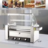 Winado 7 Rollers 1,200W 110V 18 Hot Dog Roller Grill with Cover and Bun Warmer - 2 of 4
