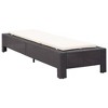 vidaXL Sunbed Black rattan, cream white cushion - 2 of 4