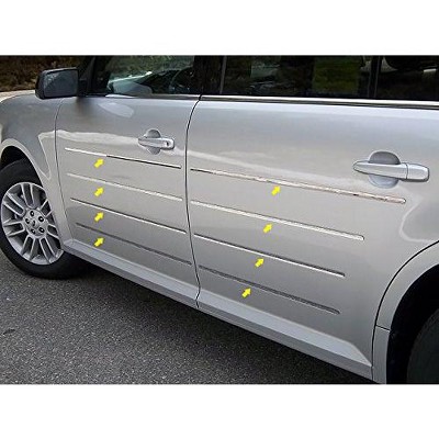 QAA is Compatible with 2009-2019 Ford Flex 16 Piece Stainless Side Molding Accent Trim, 0.5" Wide AT49340