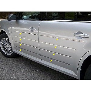 QAA is Compatible with 2009-2019 Ford Flex 16 Piece Stainless Side Molding Accent Trim, 0.5" Wide AT49340 - 1 of 4