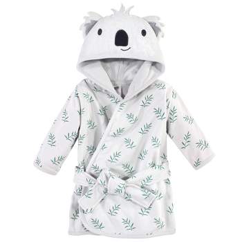 Hudson Baby Infant Unisex Cotton Rich Bathrobe, Koala, 0-9M