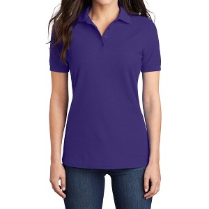 Mafoose Women's Classic Short Sleeve Core Blend Pique Polo T-shirt - 1 of 4