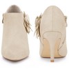 BLISSFUL STEP Flower Pointed Toe Stiletto Heels Ankle Booties for Women - 2 of 4