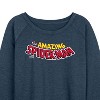 Women's - Marvel - Spider-man Editorial Logo Lightweight French Terry Wide Neck Long Sleeve Shirt - 2 of 4