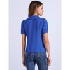 INSPIRE CHIC Women's Peter Pan Collar Puff Short Sleeve Button Cuff Elegant Blouse - 4 of 4