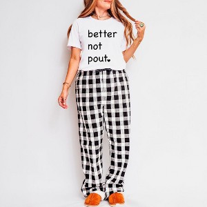 Simply Sage Market Women's Better Not Pout Heart Pajama Set - 1 of 4