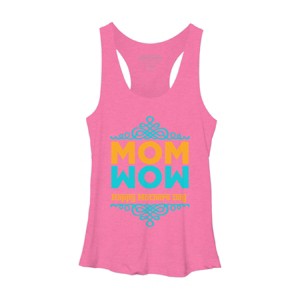 Women's Design By Humans Happy Mother's Day Mom Wow By tmsarts Racerback Tank Top - 1 of 2