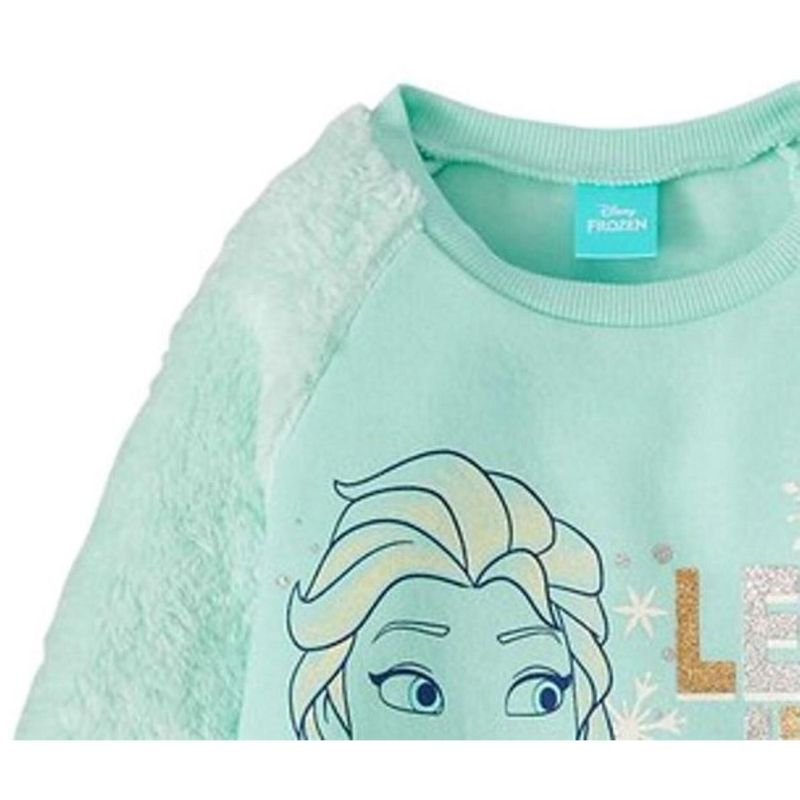 Disney Frozen Elsa Girls Fleece Sweatshirt & Pants , 2 of 8