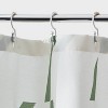 CVC Fabric Painted Strokes Shower Curtain Green - Room Essentials™ - 3 of 4