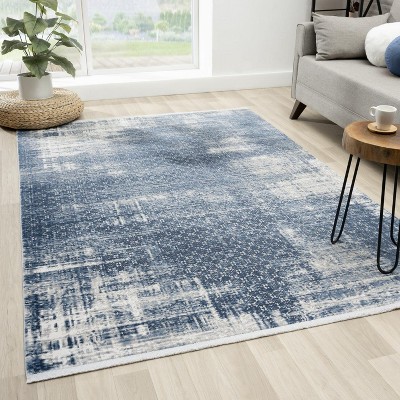 Luxe Weavers Oriental Premium Textured Distressed Fringe Area Rug , 5x7 ...