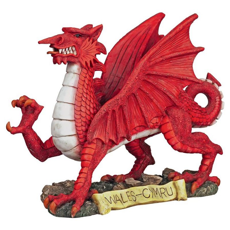 Design Toscano The Red Welsh Dragon Statue Collection: Medium, 1 of 7