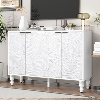 47.2'' TV Stand,Modern TV Stand With 2 Spacious Storage Space,Entertainment Center TV Stand,TV Stand For Living Room-Cuddlewood
