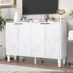 47.2'' TV Stand,Modern TV Stand With 2 Spacious Storage Space,Entertainment Center TV Stand,TV Stand For Living Room-Cuddlewood - 1 of 4