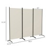 6' 3 Panel Room Divider, Indoor Privacy Screen for Home - 3 of 4
