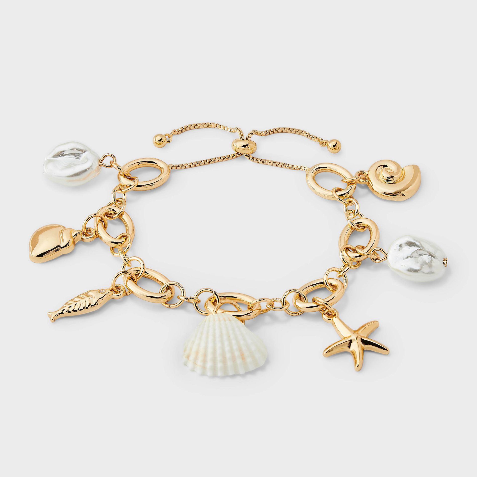 Sea Life Charm Bracelet - A New Day™ Gold
