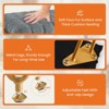 Gulches Vanity Stool Chair with Storage, Faux Fur Soft Padded Makeup Footstool w/4 Metal Legs & Anti-Slip Adjustable Feet - 3 of 4