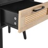 Sevobal Nightstands Single Draw Nightstand With Drawer, Open Compartment, Simple Design, Pine Wood Legs, White, 15.75 "*11.81 "*22.05 " - 2 of 4