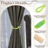 Unique Bargains Cotton Hand-Woven Decorative Drape Curtain Tiebacks with Wood Club - 3 of 4