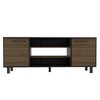 58.6" Wood TV Stand with Two Cabinets, Three Shelves, and Five Legs for TVs up to 60" for Living Room and Bedroom - 3 of 4