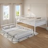 Whisen Wood Detachable Bunk Bed with Ladder and Guardrails - 3 of 4