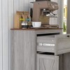 Farmhouse Barn Door Accent Cabinet with Drawer & Adjustable Shelf, Kitchen, Living Room, Bedroom Storage Sideboard - 2 of 4