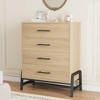 4 Dresser for Bedroom, 38.6" Tall Dresser, Tall Drawer with Storage Freestanding, Wooden Closet Storage Chest for Living Room - 3 of 4
