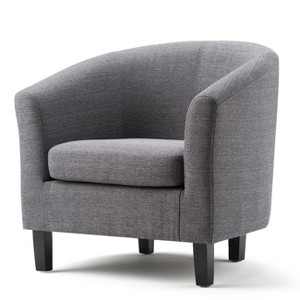 Parker Tub Chair Gray Linen Look Fabric - Wyndenhall