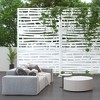 Lirago Metal Outdoor Privacy Screen Freestanding Garden Privacy Screen 72"x47" White - 2 of 4